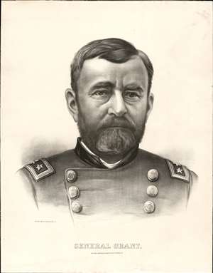 1885 Large Format Currier and Ives Portrait of Ulysses S. Grant