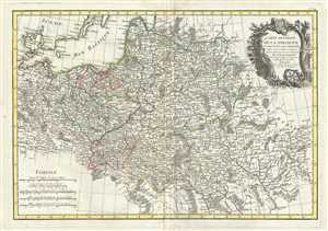 1778 Rizzi Zannoni Map of Poland and Lithuania
