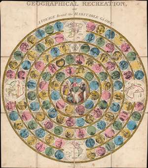 1809 Harris Geographical Game Map of the World