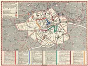 1937 Geographia Map of the Coronation Route of King George VI, London