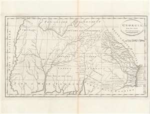 1795 Carey / Barker Map of Georgia