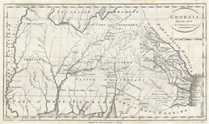 1796 Reid Map of Georgia (including Alabama and Mississippi)