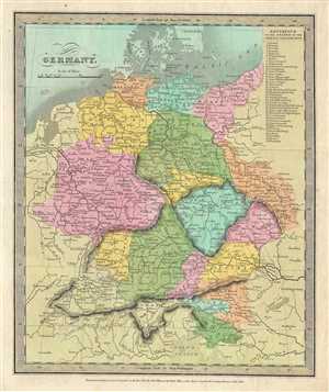 1834 Burr Map of Germany