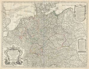 1780 De L'isle Map of Germany, Austria,  Switzerland, Bohemia and the United Provinces