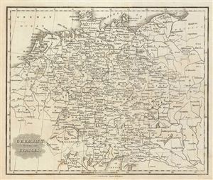 1828 Malte-Brun Map of Germany