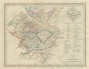 1835 Malte-Brun Map of Germany