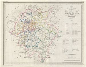1843 Malte-Brun Map of Germany