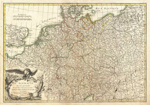 1771 Rizzi-Zannoni Map of Germany and Poland