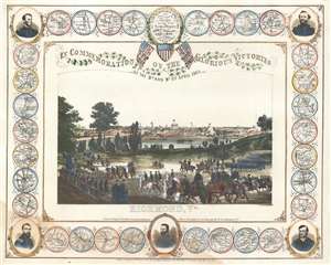 1865 Magnus Broadside Commemorating the Union Victory in the U.S. Civil War