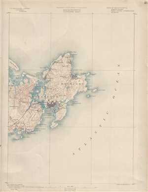 1890 U. S. Geological Survey Map of Gloucester and Rockport, Massachusetts
