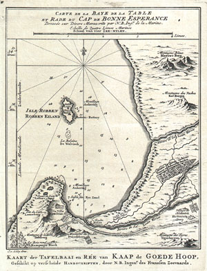 1773 Bellin Map of the Cape of Good Hope, Capetown, South Africa