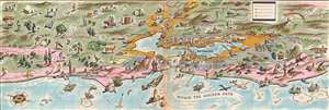 1945 Sullivan Pictorial View or Map of the San Francisco Bay Area, California