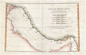 1776 Anville Map of the Persian Gulf