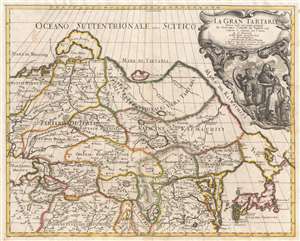 1693 Cantelli da Vignola Map of Northeastern Asia or Grand Tartary