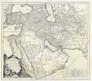 1778 Santini Map of Persia, Arabia and Turkey