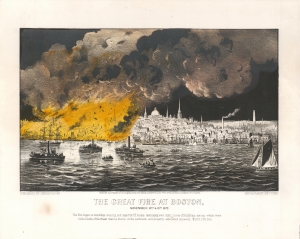 1872 Currier and Ives View of the Great Boston Fire