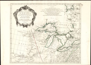 1775 Anville / Santini Map of the Great Lakes and Upper Mississippi
