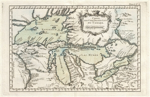 1764 Bellin Map of the Great Lakes (first map to use the term 'Great Lakes')