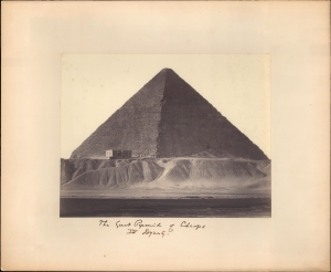 1861 Hammerschmidt Albumen Silver Print Photograph: Great Pyramid, Giza, Egypt