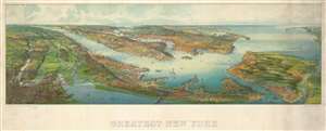 1911 Wellge Bird's-Eye View of New York City