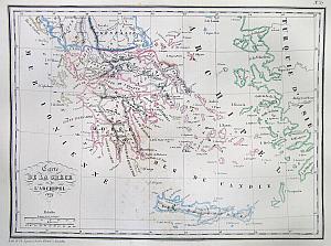 1834 Malte-Brun Map of Greece