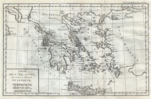 1782 Delisle de Sales Map of Greece and the Greek Archipelago