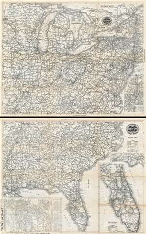 1933 Scarborough Motor Guide Co. Green Book Map of the Eastern United States