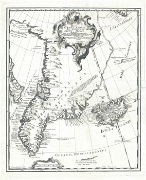 1746 Anderson Map of Greenland and Iceland