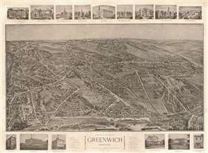 1904 Hughes and Bailey View of Greenwich, Connecticut