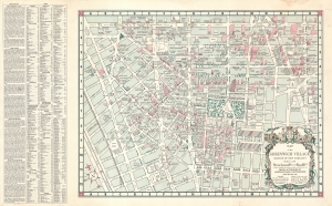 1960 Fahey Pictorial Map of Greenwich Village, New York City