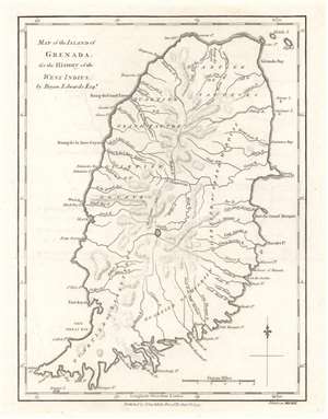1794 Edwards and Stockdale Map of Grenada