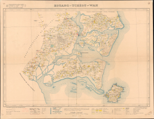 1908 Service Geographique Map of the Guangzhouwan Leased Territory, China