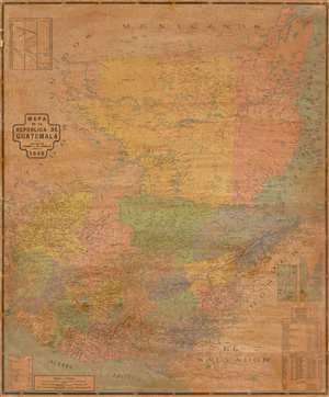 1948 Polá de Toroella Large Map fo Guatemala and Belize