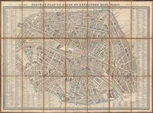 1852 Logerot Pictorial City Plan or Map of Paris, France
