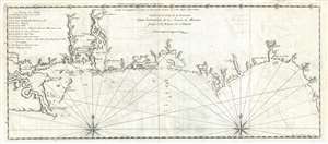 1728 Laval Map of the Gulf Coast from the Mississippi River to Flordia