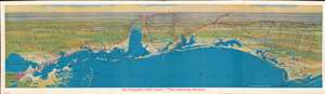 1926 Poole Brothers Map of the United States Gulf Coast