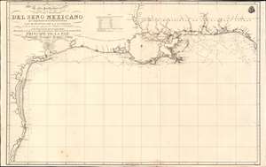 1807 Direccion Hidrografica Map of the Gulf Coast: Texas, Mexico, Louisiana