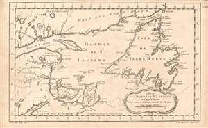 1780 Bellin Map of the Gulf of St. Lawrence, and Newfoundland