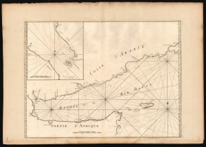 1745 Mannevillette First Edition Nautical Chart of the Gulf of Aden