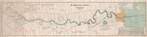 1927 Muller Map of the Hai River, Tianjin (Tiantsin), China