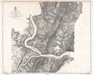 1867 Weyss Map of the Battlefied of Harper's Ferry during the U.S. Civil War