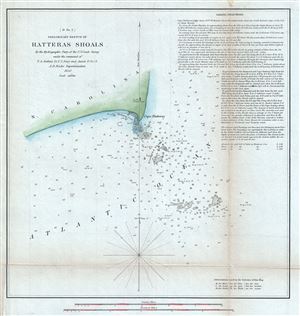 1850 U. S. Coast Survey Map of Cape Hatteras and Surrounding Shoals, North Carolina