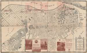 1952 Le Febure Pictorial Map of Havana, Cuba