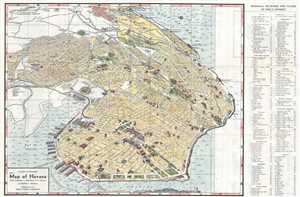 1953 Mirabal Pictorial Map of Havana, Cuba