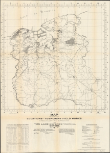 1900 Black Map of Field Works around Havana, Cuba, Spanish-American War