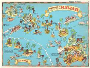 1935 Ruth Taylor White Map of the Hawaiian Islands