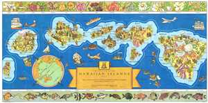 1937 Parker Edwards Dole Pineapple Map of Hawaii