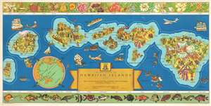 1937 Parker Edwards Dole Pineapple Map of Hawaii