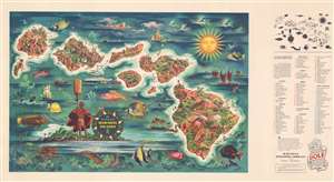 1950 Joseph Feher Dole Map of Hawaii