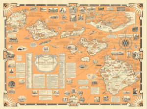 1960 Ernest Dudley Chase Pictorial Map of the Hawaiian Islands